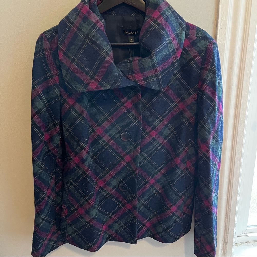 NWT Talbots Wool Plaid Jacket